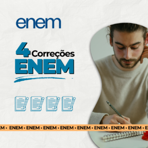 Pacote com 4 Correções de Redação ENEM