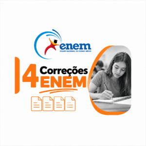 Pacote com 4 Correções de Redação ENEM